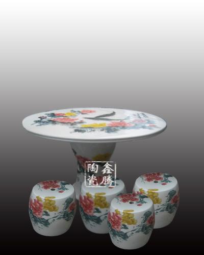 供应瓷桌批发-瓷桌订做-粉彩陶瓷瓷桌