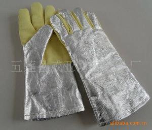 专业生产供应铝箔耐高温手套/耐高温电焊手套图片