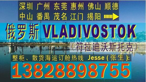 供应深圳广州到俄罗斯VLADIVOSTOK海参崴的国际海运物流公司