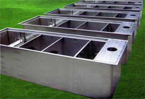 供应厨房废油水处理器(每小时流量3吨)不绣钢隔油池