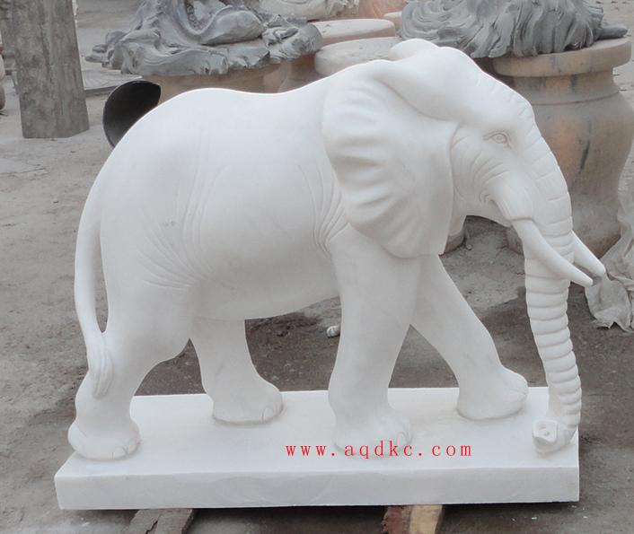 供应汉白玉大象石雕大象大象雕塑