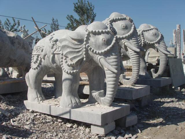 供应石雕象汉白玉石象石雕大象