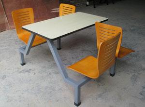 供应连体快餐桌椅图片054，快餐桌椅，曲木餐桌椅，连体快餐桌椅