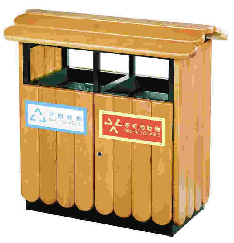 供应尚洁钢木垃圾桶