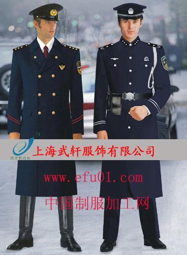 供应保安大衣服订做-飞行员大衣-物业保安服-保安冬季呢子大衣图片