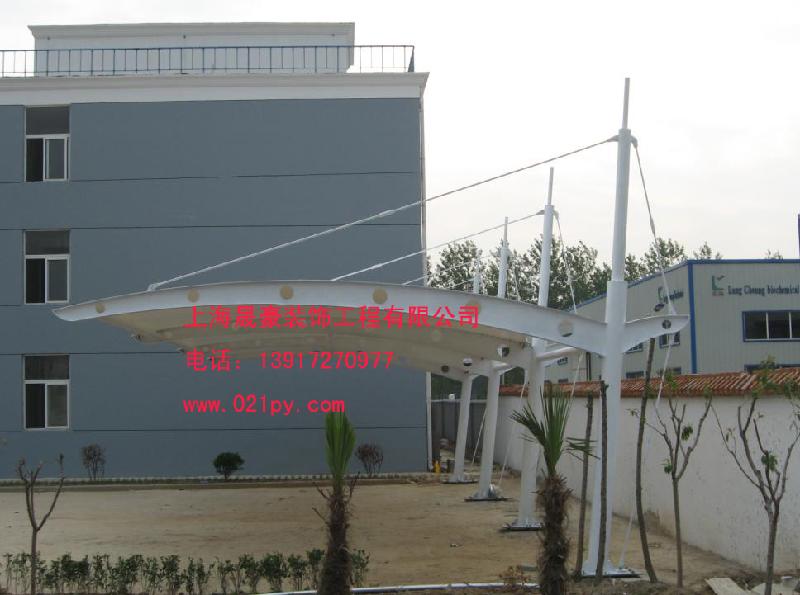 供应停车棚膜结构，上海停车棚膜结构批发商图片