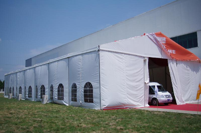 供应工业园区仓储帐篷出租方便快捷搭建安全可加窗门铝合金材质图片