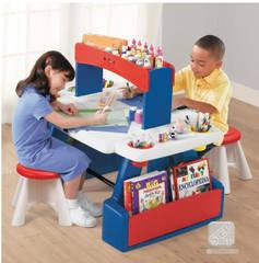 供应美国Step2玩具 创意双人学习台8833 儿童桌椅儿童学习桌图片