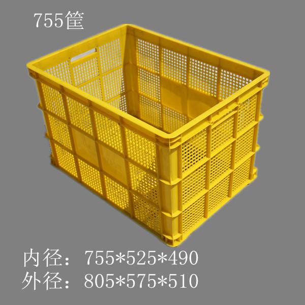 厂家供应755黄色塑料筐全新料价格优惠图片