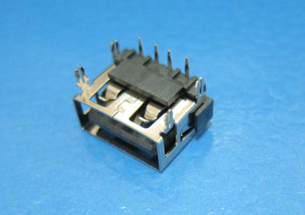 供应USB前插AF-90度-短体10.0母座子-二脚固定插板6.8H