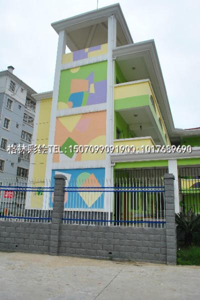 南昌唐山中心幼儿园墙体彩绘喷绘xi批发