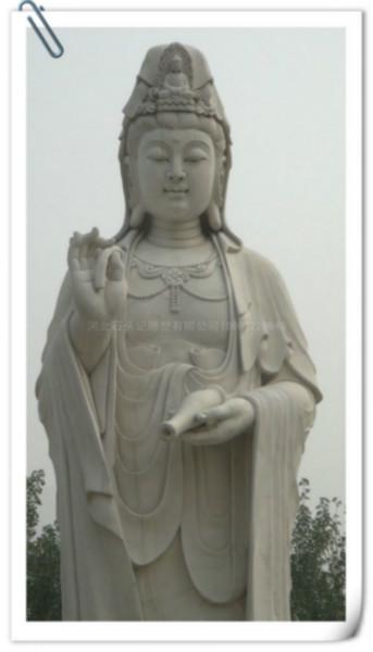供应精品石雕汉白玉杨柳观音雕像图片