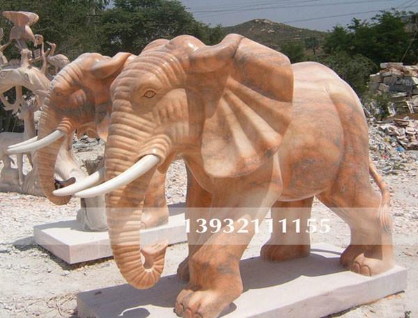 供应石象报价汉白玉大象雕塑