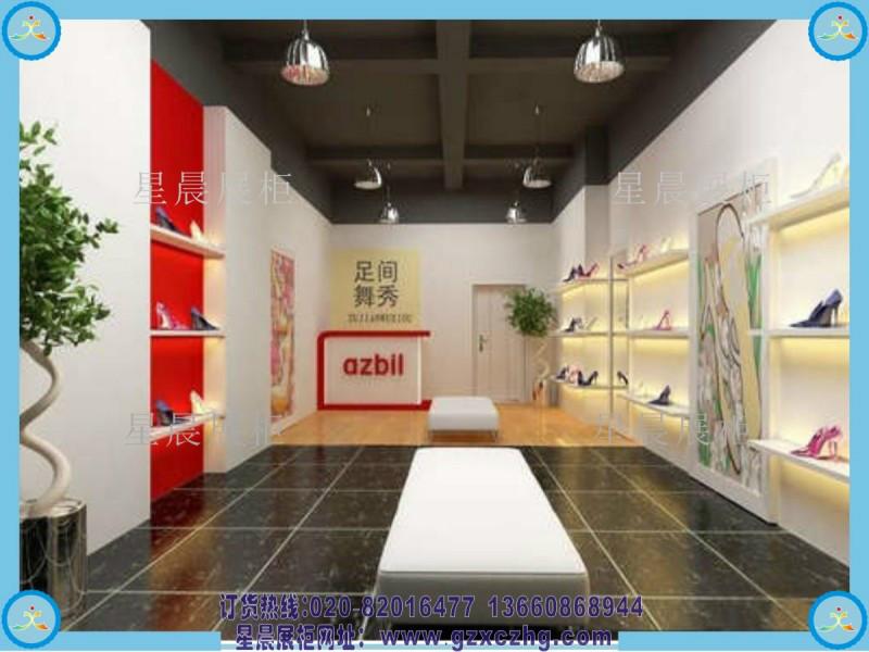 鞋店烤漆展柜装修设计/广州鞋店展示柜厂家价格图片