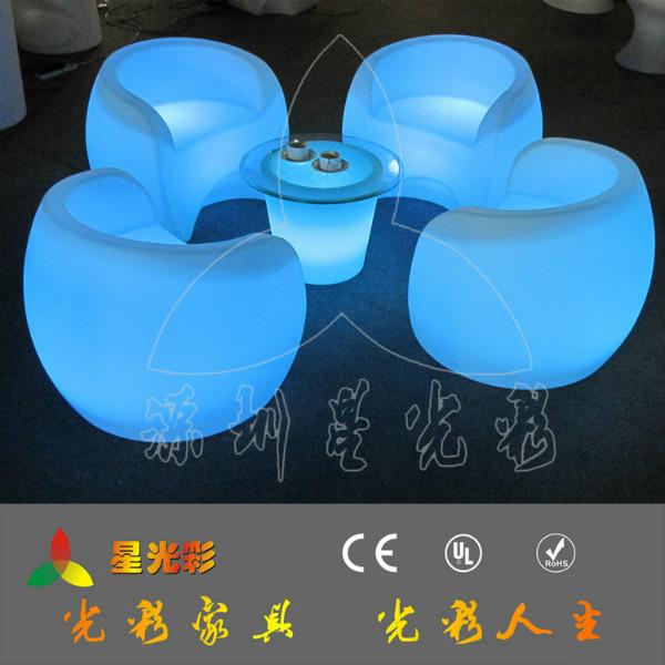 深圳市发光塑料充电椅子厂家