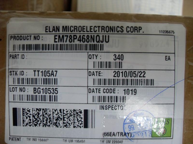 供应空调遥控器IC单片机EM78P468NH