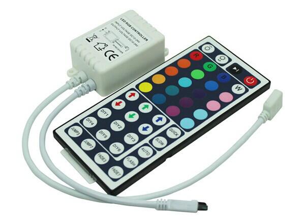 供应RGB七彩变色灯条价格，44键遥控器厂家，44键七彩控制器价格