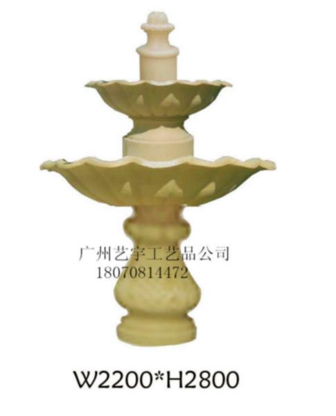 广州市砂岩雕塑喷泉/人造砂岩流水盆厂家