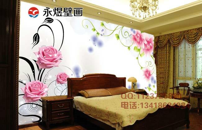 中式大型壁纸壁画电视墙背景批发