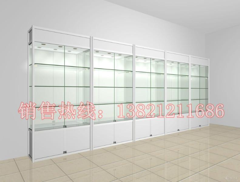 供应4S店展示柜 钛合金展柜 天津精品货架 手机配件柜 玻璃柜台