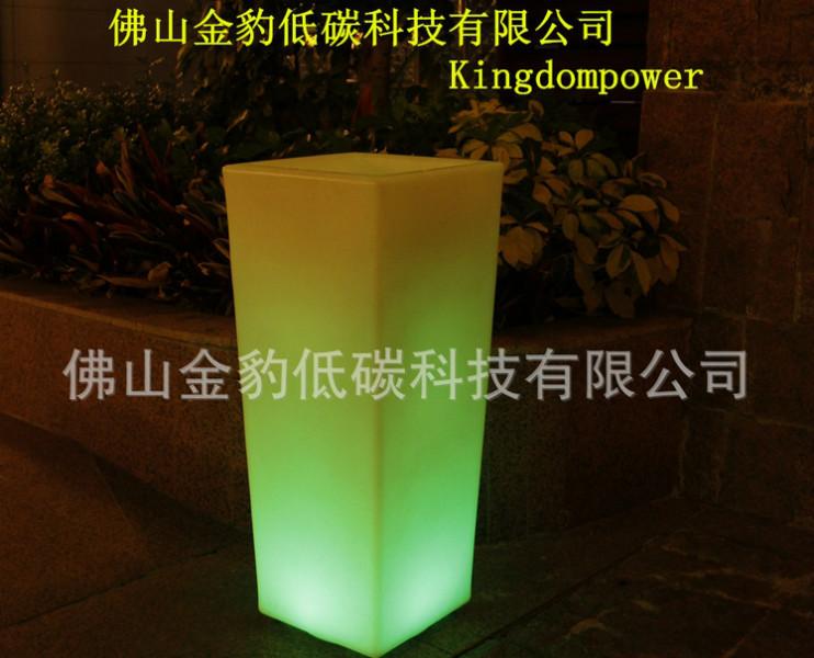 供应LED发光方形花盆 遥控变色