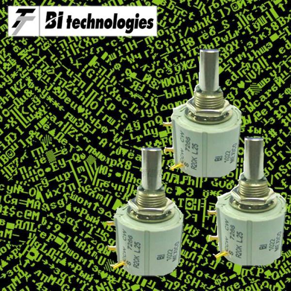 供应BI品牌7286印刷机电位器10KR线性L.25精密线绕电位器