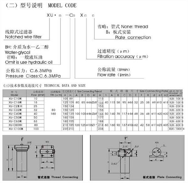 供应XU-C25×80管路过滤器,管路过滤器价格