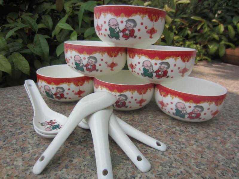 潮州市韩式陶瓷碗六碗六勺-四碗四勺厂家