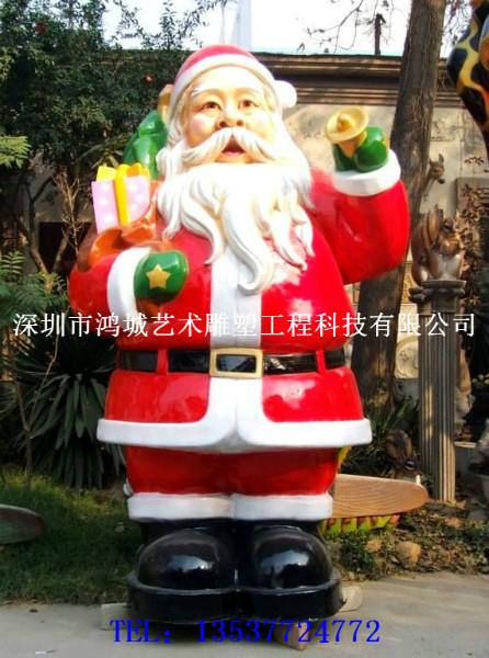 深圳玻璃钢圣诞节雕塑专业制作厂批发