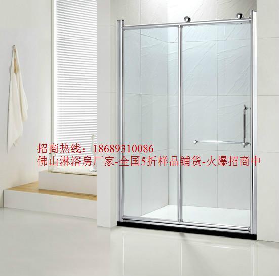 供应钢化玻璃淋浴门钢化玻璃沐浴门卫生间吊趟门沐浴房吊趟门