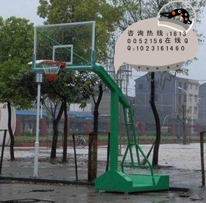 供应合肥篮球架学校用室外蓝球架公园社区用户外标准地埋式方管篮球架图片