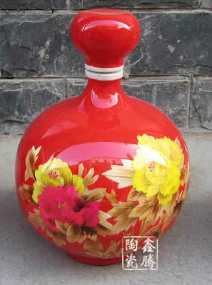 陶瓷酒瓶-红瓷酒具批发