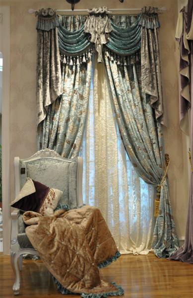 供应钻石绒窗帘，西安窗帘，欧式窗帘，地中海风格窗帘，美式窗帘，进口窗图片