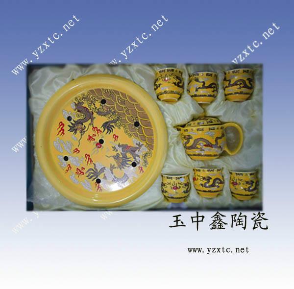 供应定做手绘陶瓷茶具陶瓷茶具图片