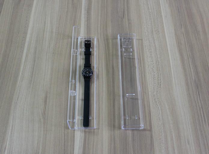 供应用于塑料的透明长形手表盒子礼品手表包装盒