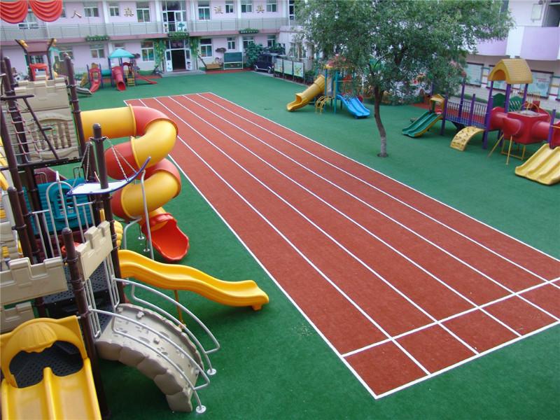 防城港幼儿园室外活动场所弹性地胶图片|防城
