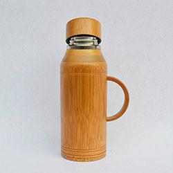 供应竹瓶巨匠厂家定制不锈钢内胆保温天然竹子老式竹水壶竹茶瓶