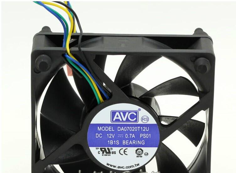 供应原装AVCDA07020T12U 7020 7cm 12V 0.7A 四线测速CPU散热风扇
