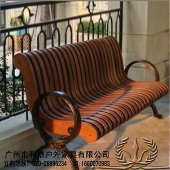 长椅室外椅铸铁防腐木靠背椅长凳子批发