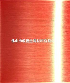 供应不锈钢绚烂中国红拉丝板热情似火红紫夺朱图片