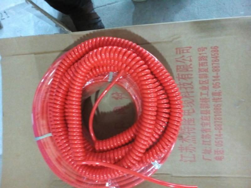 供应弹簧拉伸电缆 聚氨酯2芯1.5平方螺旋电缆