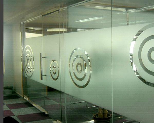 供应办公室玻璃磨砂膜 北京贴膜 玻璃磨砂logo