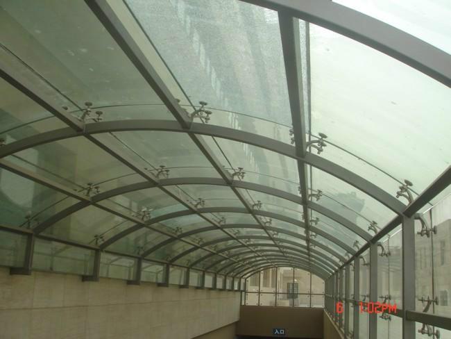 供应钢结构玻璃雨棚 门头钢结构玻璃雨棚