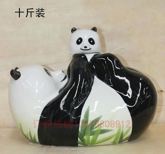 10斤装熊猫珐琅瓷酒瓶批发